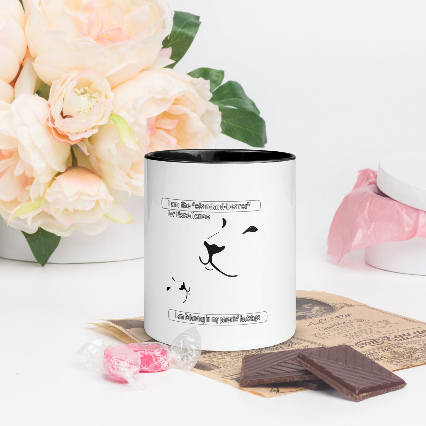 Parent and baby Lion_Mug with Color Inside