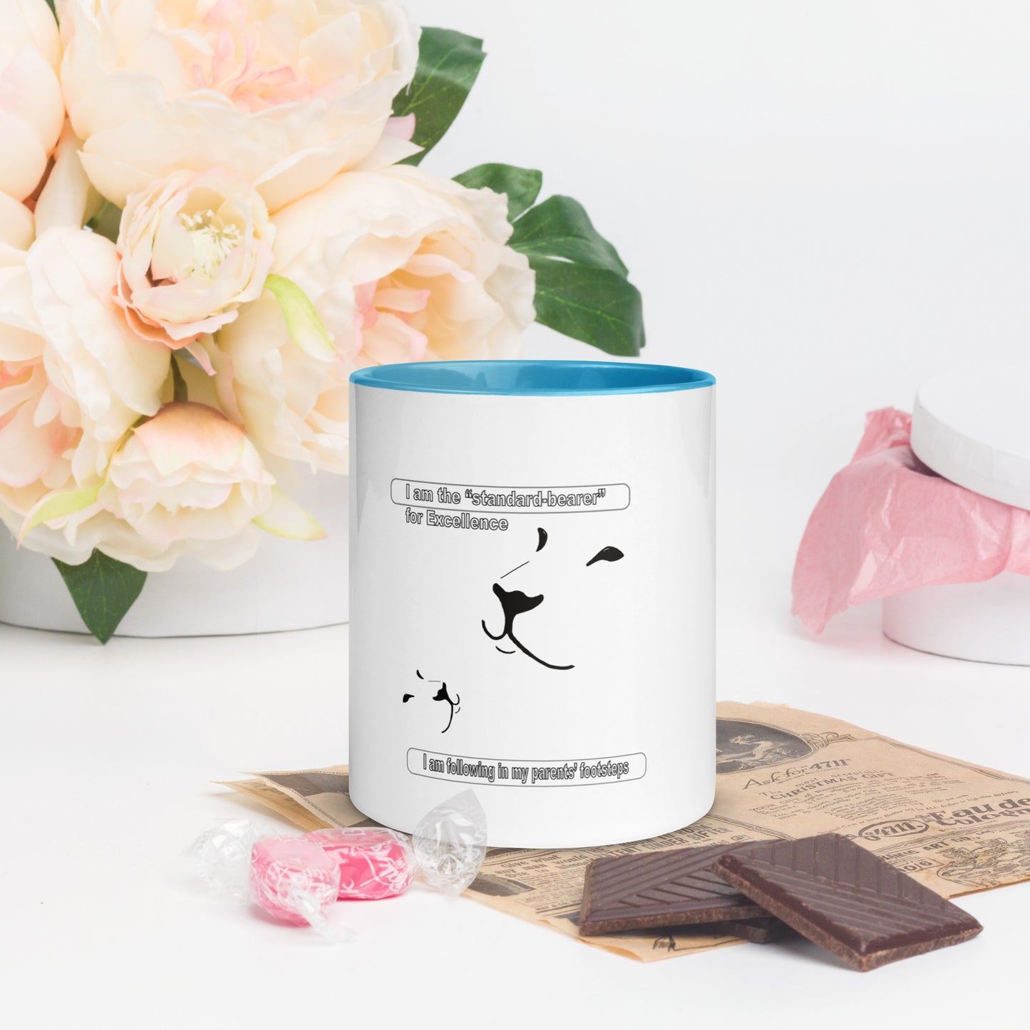 Parent and baby Lion_Mug with Color Inside