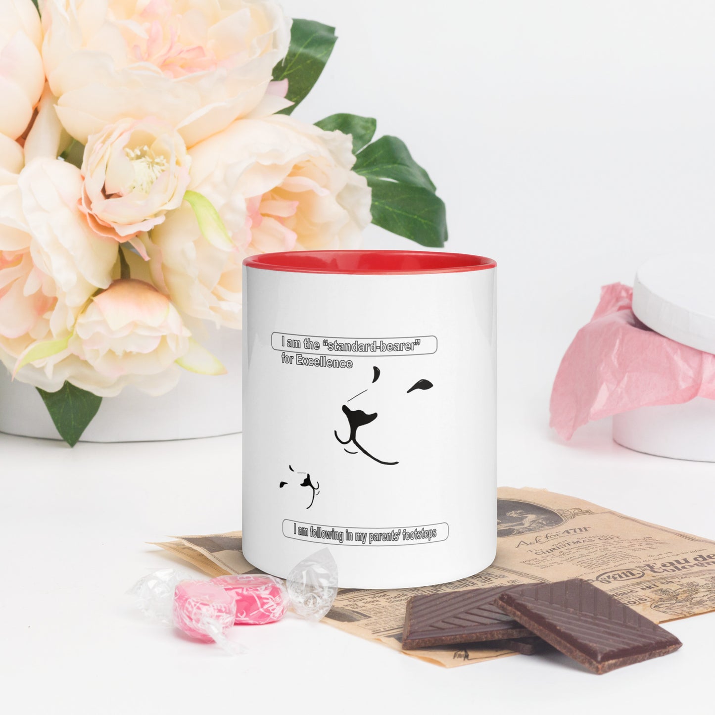 Parent and baby Lion_Mug with Color Inside
