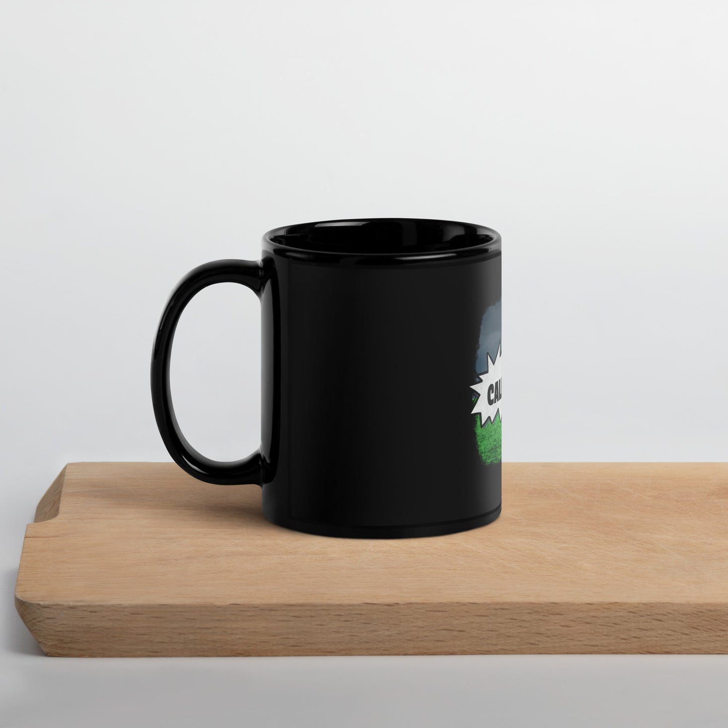 Black calm in the storm mug