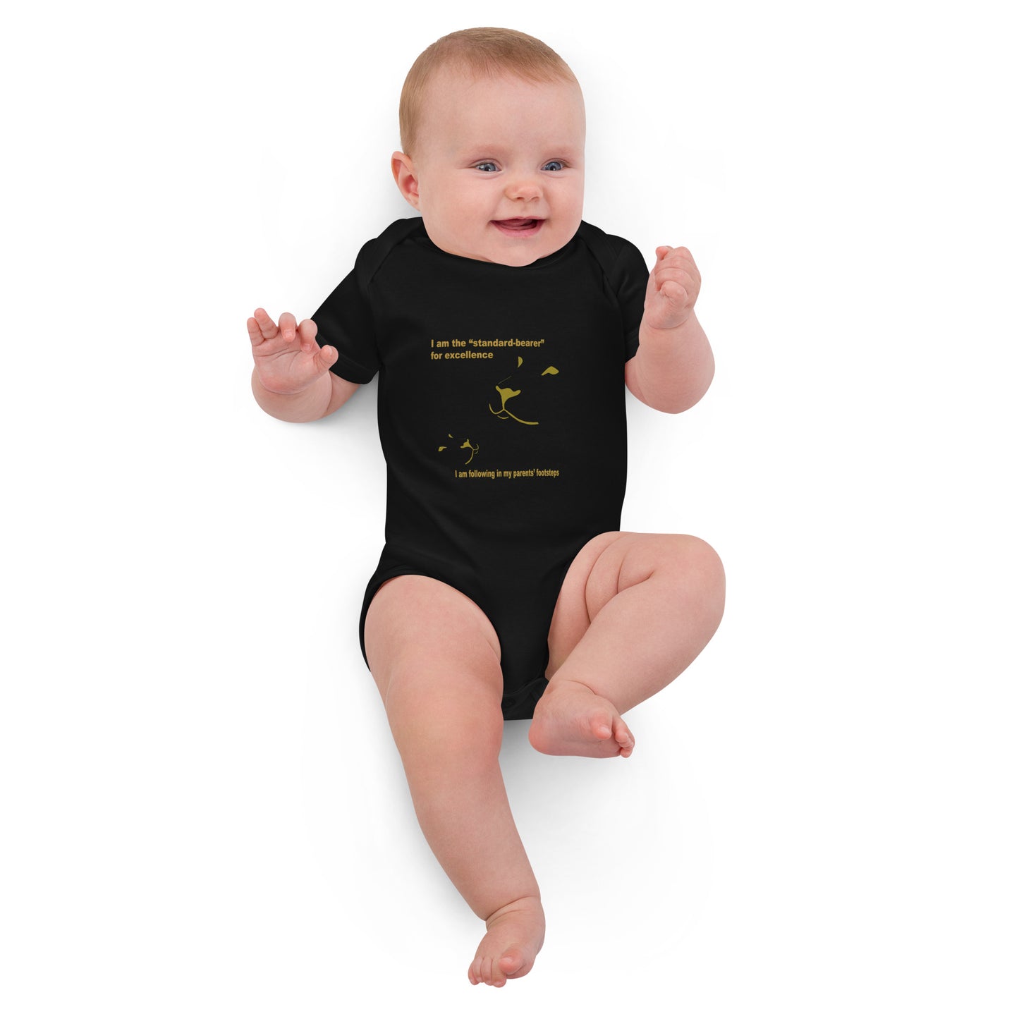 Parent and Baby Lion_Organic cotton baby bodysuit