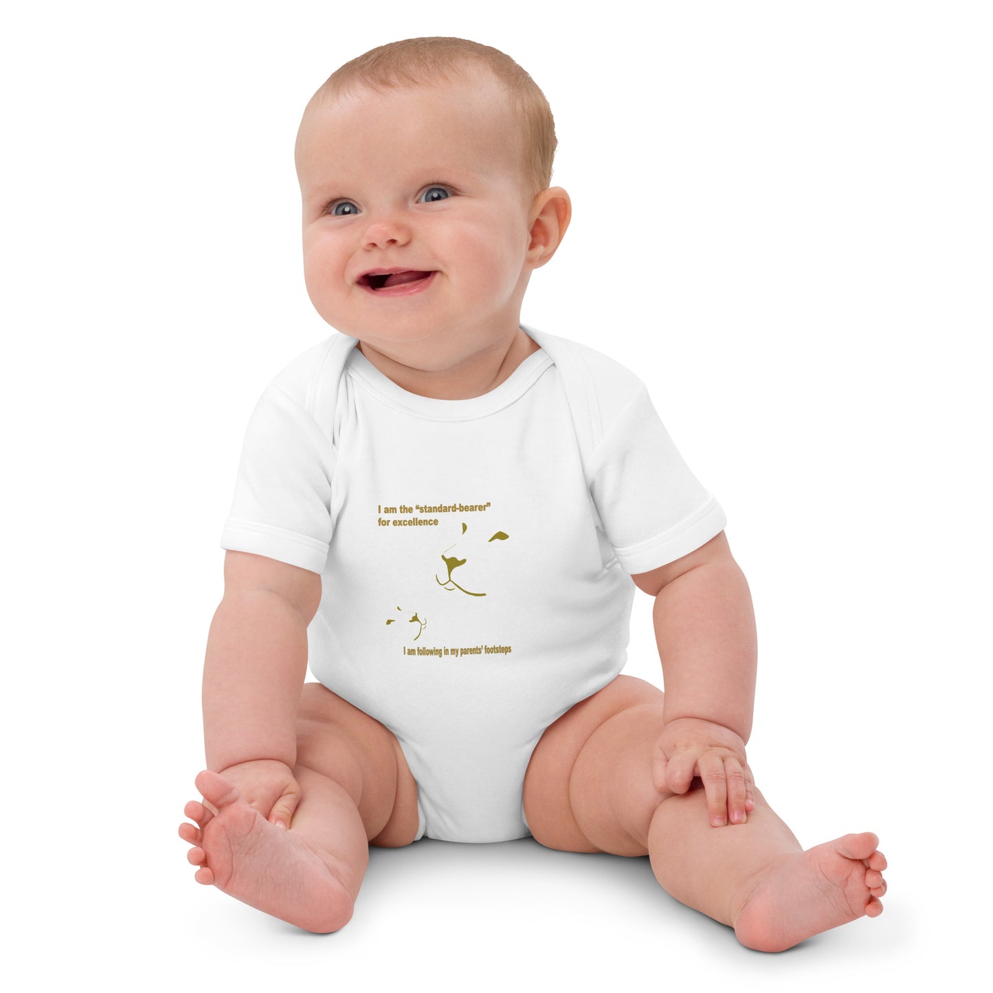 Parent and Baby Lion_Organic cotton baby bodysuit