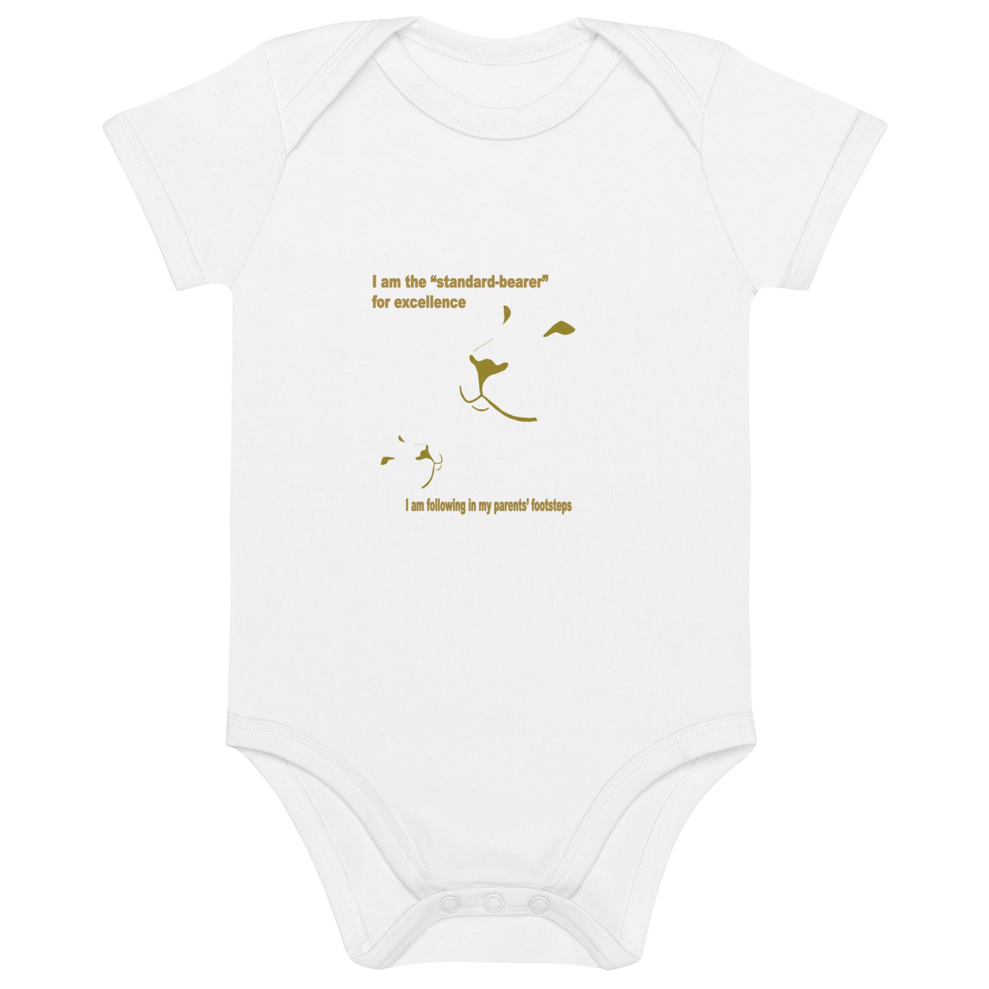 Parent and Baby Lion_Organic cotton baby bodysuit