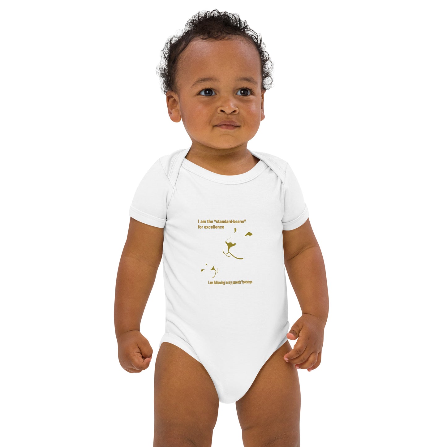 Parent and Baby Lion_Organic cotton baby bodysuit