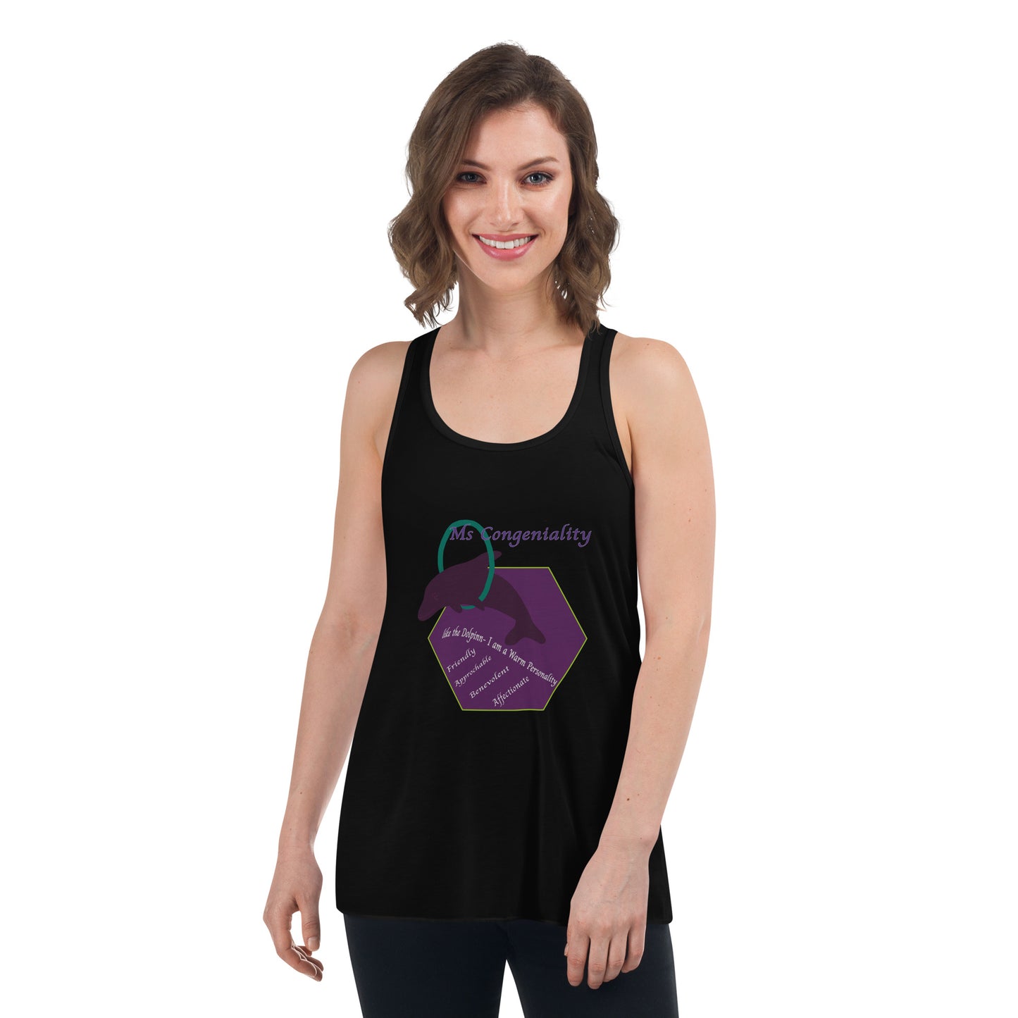 Ms Congeniality_Women's Flowy Racerback Tank