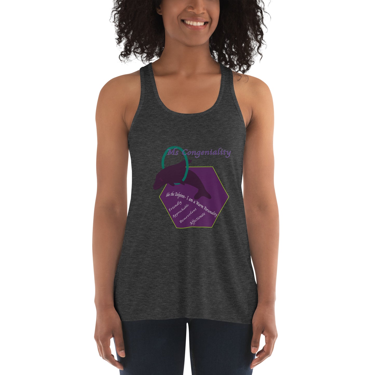 Ms Congeniality_Women's Flowy Racerback Tank