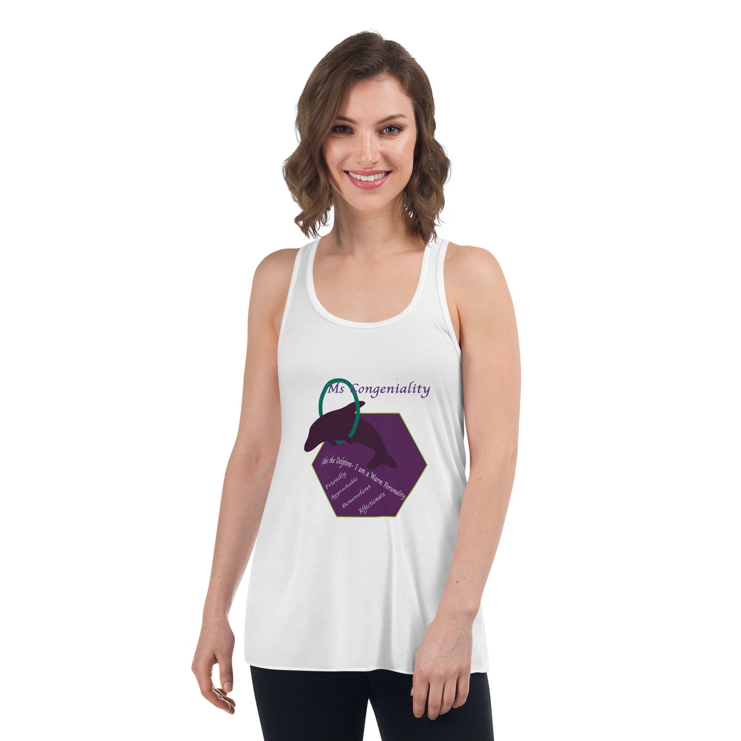 Ms Congeniality_Women's Flowy Racerback Tank