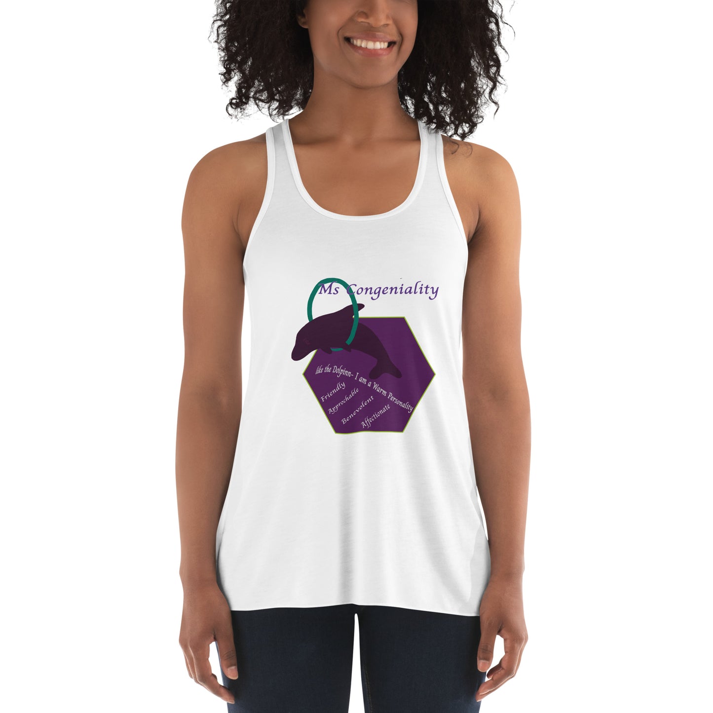 Ms Congeniality_Women's Flowy Racerback Tank